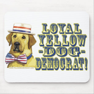 Cão amarelo leal Democrata Mousepad