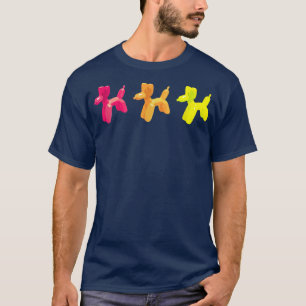 Cão-Balão Colorido, Camisetas Para Crianças
