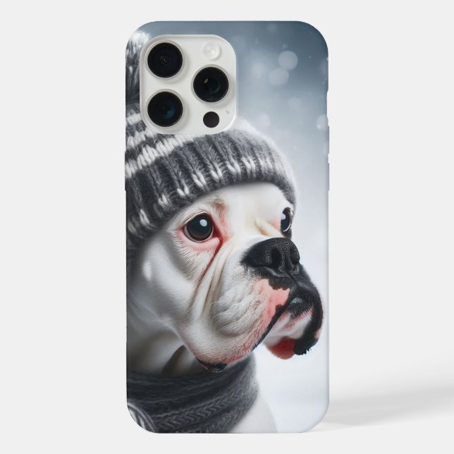Cão Boxer no Inverno (Verso)