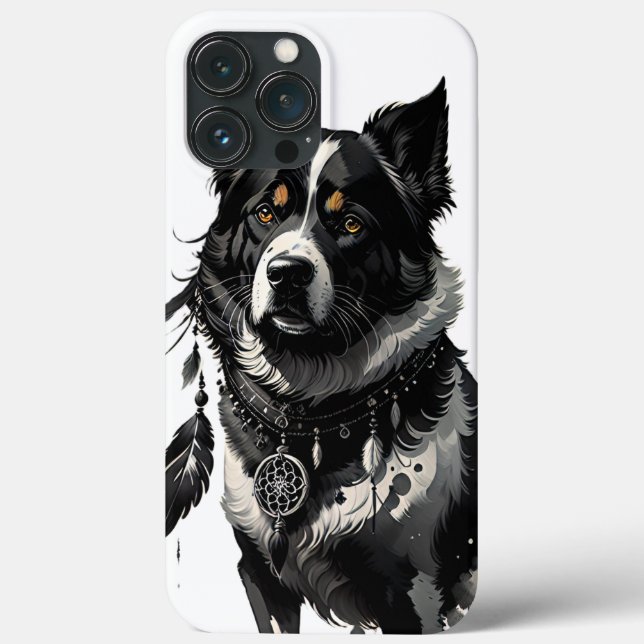 cão, caçador de sonhos, amuleto, talismã, (Verso)