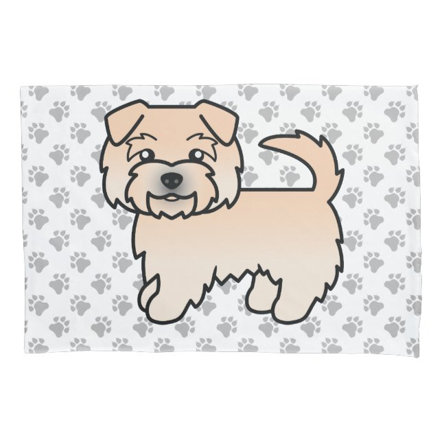 Cão Cartoon Wheaten Norfolk Terrier & Patas (Frente)