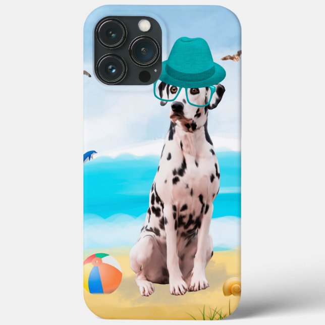 Cão Dalmata na Praia (Verso)