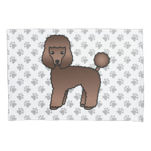 Cão de Cartoon Marrom de Poodle