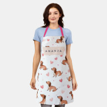 Cão de Dachshund Cute Personalizado Monograma