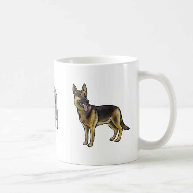 cão de estimação Lovers k-9 caneca (Direita)