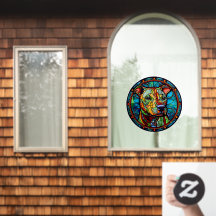 Cão de Estimação Pit Bull Vidro Manchado Falso