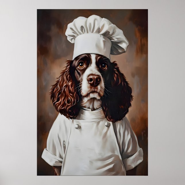 Cão de Raça Springer Spaniel Inglês em Poster de C (Frente)