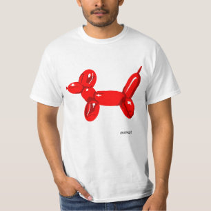 Cão do balão - t-shirt branco
