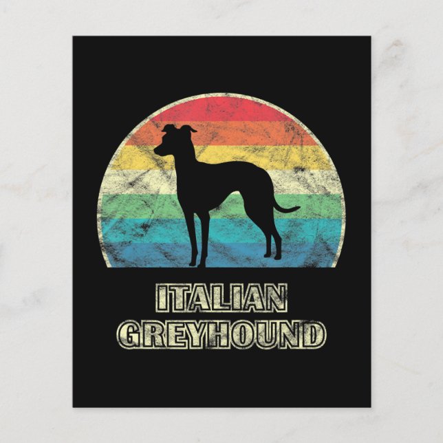 cão do estilo greyhound italiano (Frente)
