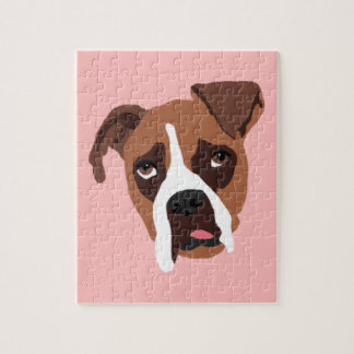 Cão do pugilista 8" x 10" quebra-cabeça com caixa