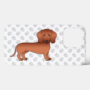 Cão e patas de cartoon Casaco Suave Vermelho