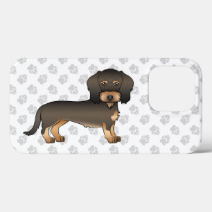 Cão e patas de cartoon com arame de javali