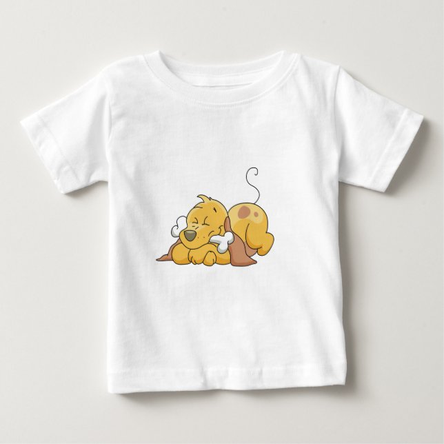 Cão feliz com camiseta e presentes do osso (Frente)