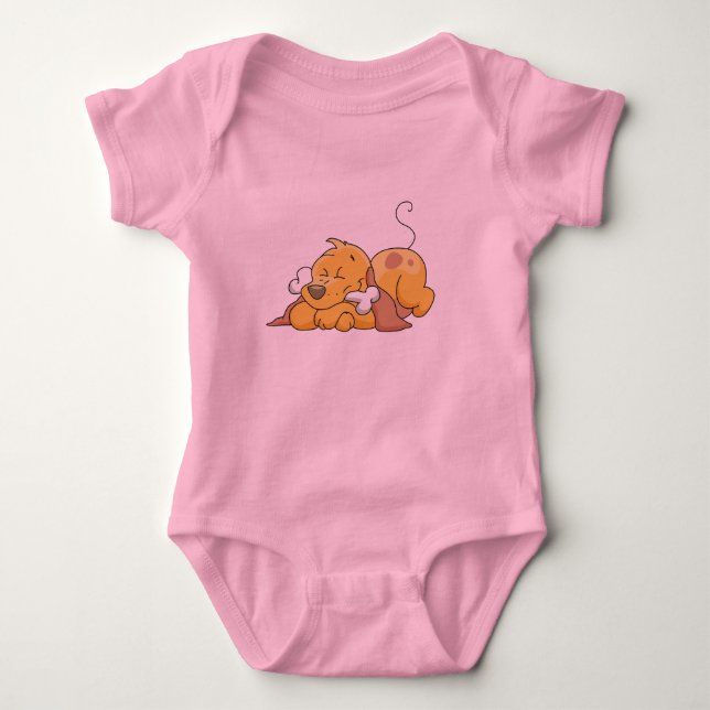 Cão feliz com camiseta e presentes do osso (Frente)