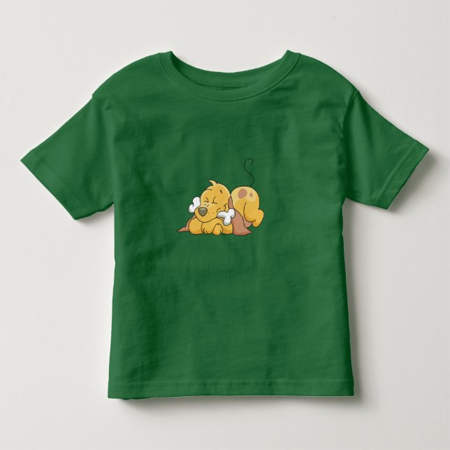 Cão feliz com camiseta e presentes do osso (Frente)