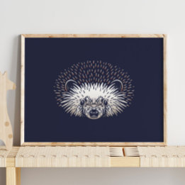 Cão | Forest Animal Hedgehog Impressão