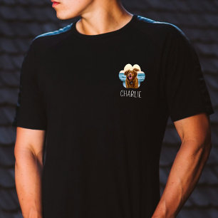 Cão Gato Pet Paw Foto e Nome T-Shirt