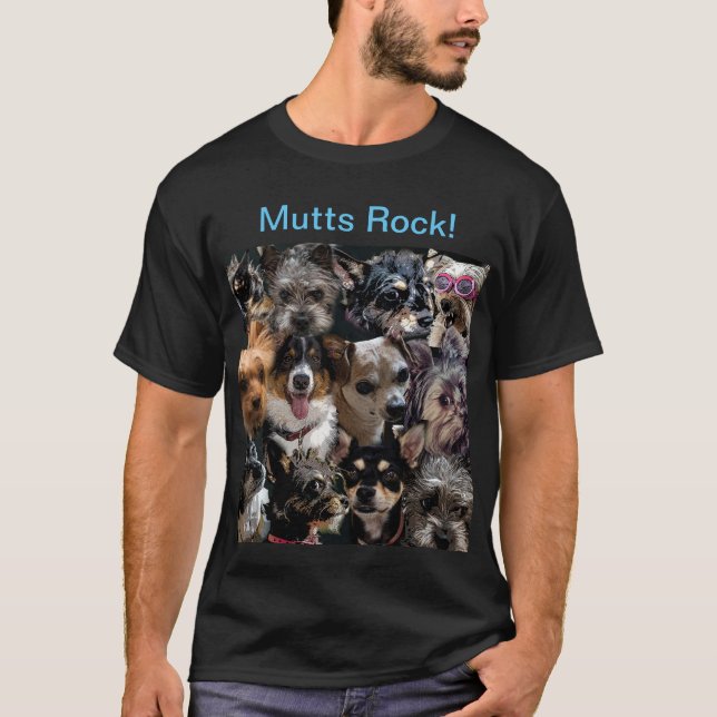 Cão lança camiseta com imagens de muitos cães (Frente)