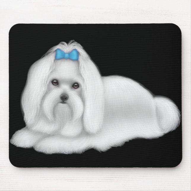Cão maltês Mousepad (Frente)