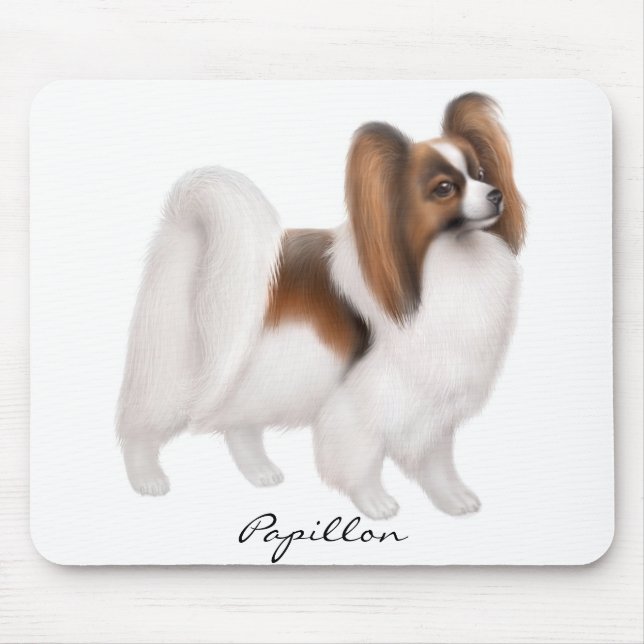 Cão Mousepad de Papillon (Frente)
