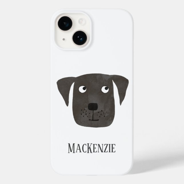Cão Negro Labrador Retriever Personalizado (Verso)