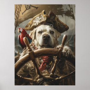 Cão Pirata Irritado Poster