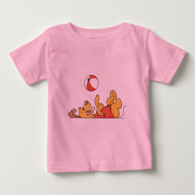 Cão que joga com camiseta e presentes da bola (Frente)