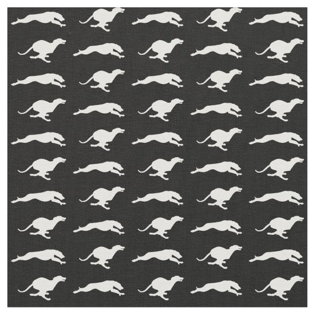 Cão Running no tecido da noite (Detalhe)