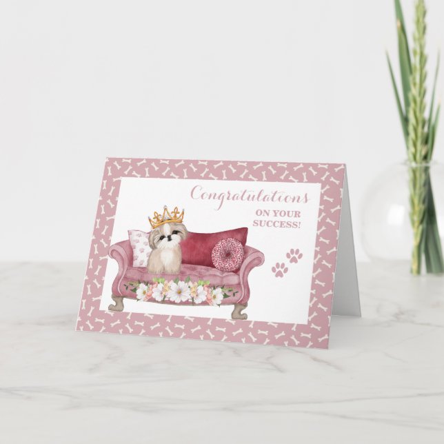 Cão Shih Tzu com Cartões de agradecimentos de Grad (Frente)