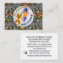 Cão Walker / Groomer / Etc. - Cartão de visita de 