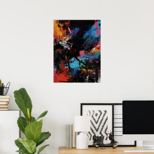 Caos vívidos - Impressão de Arte Expressionista po