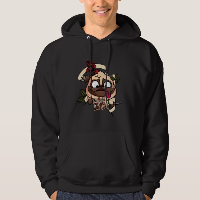 Cãozinho bonito ama Camisa Clássica 145 (Frente)