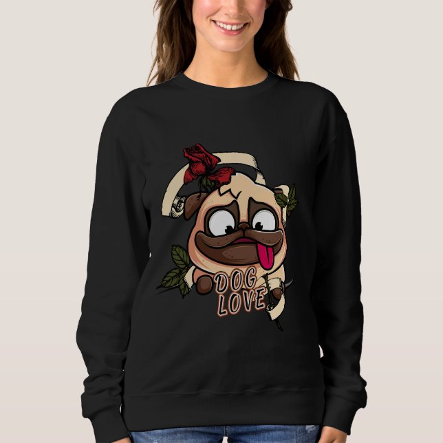 Cãozinho bonito ama Camisa Clássica 145 (Frente)