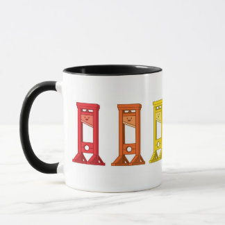 Cãozinho Kawaii Rainbow Guillotinos 2 tons caneca
