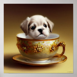 Cãozinho num Poster de Teacup
