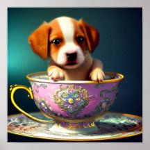 Cãozinho num Poster de Teacup