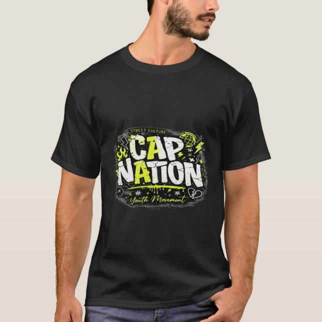 Cap Nation Streetwear T-Shirt Graffiti  (Frente)