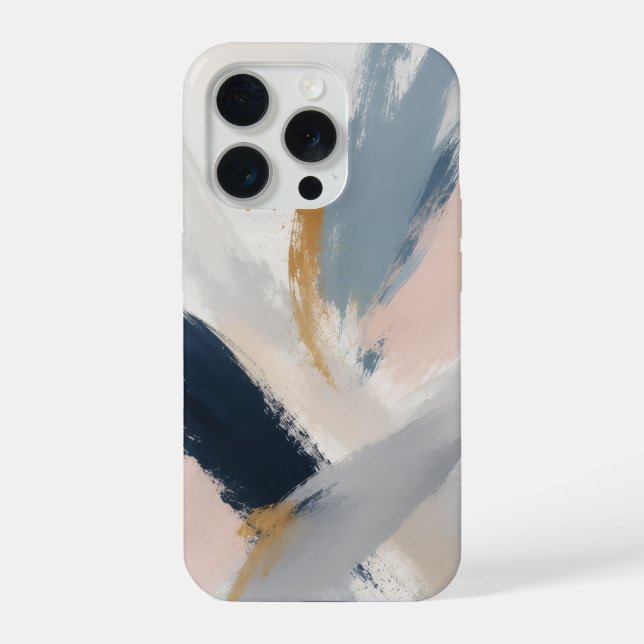 Capa Abstrata Coastal Mist para iPhone 15 Pro (Verso)