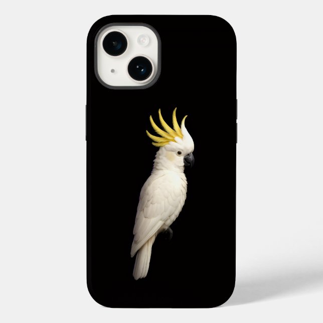 Capa Black 4 Luxe iPhone 14 Case-Mate, Cacatua Cre (Verso)