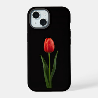 Capa Black 4 Luxe para iPhone 15, Tulipa Vermelha