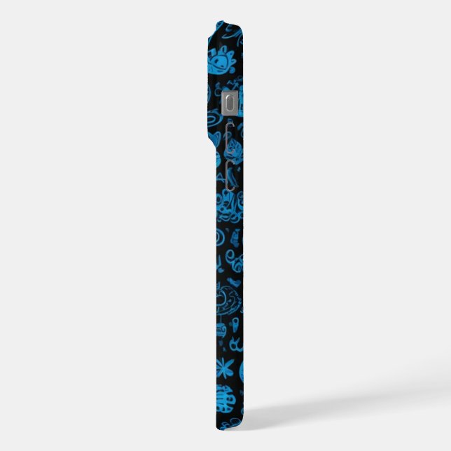 Capa Blue Doodles para iphone 15 pro max (Lado Esquerdo)