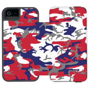 Capa Carteira Incipio Watson™ Para iPhone 5 4 de julho, Dia da Independência, Cinza de Camoufl