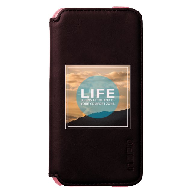 Capa Carteira Para iPhone, Incipio A vida começa (Frente do fólio)