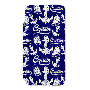 Capa Carteira Incipio Watson™ Para iPhone 5 Âncora de veleiro Capitão Desenho Náutico