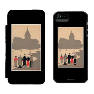 Capa Carteira Incipio Watson™ Para iPhone 5 Art deco SceneParis de Le Panteão, France