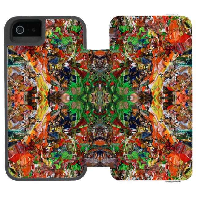 Capa Carteira Para iPhone, Incipio Artist’s Palette: Expressive Paint Stroke Pattern (Fólio aberto)