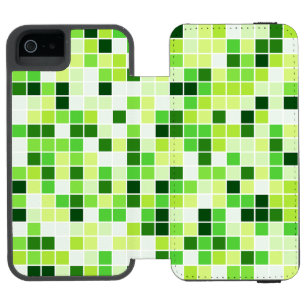 Capa Carteira Incipio Watson™ Para iPhone 5 Azulejos de Piscina, Azulejos Mosaico Verde, Padrã