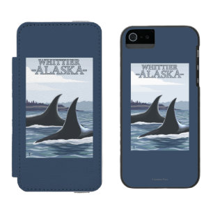 Capa Carteira Incipio Watson™ Para iPhone 5 Baleias #1 da orca - Whittier, Alaska
