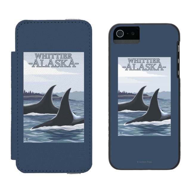 Capa Carteira Para iPhone, Incipio Baleias #1 da orca - Whittier, Alaska (Lado a lado)