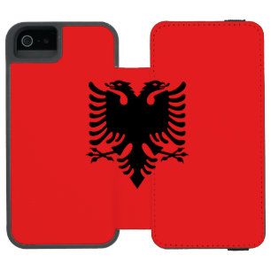 Capa Carteira Incipio Watson™ Para iPhone 5 Bandeira albanesa patriótica